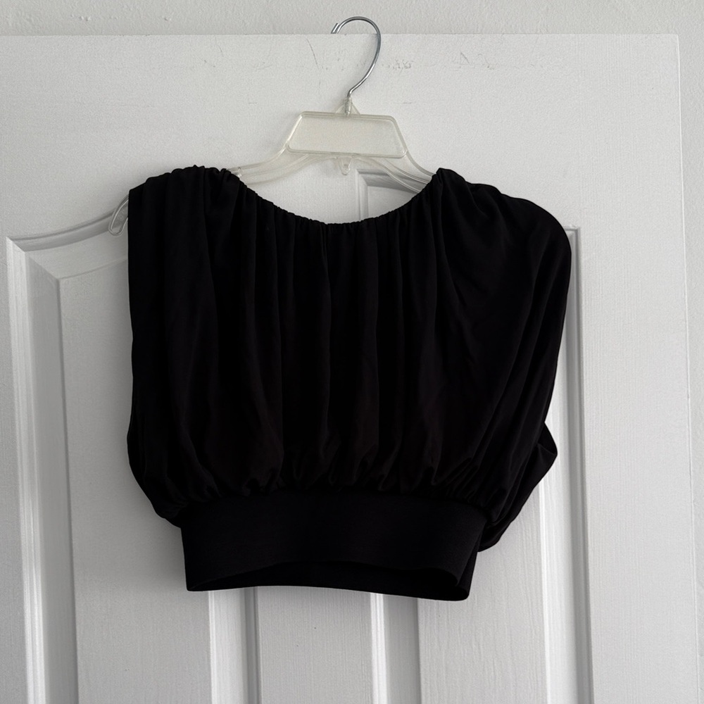 Jonathan Simkhai Black Ruched Blouse